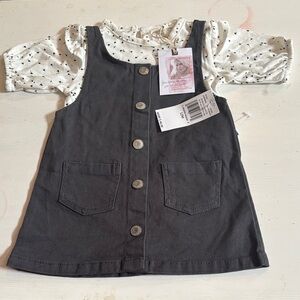 Jessica Simpson Gray Button-Front Dress